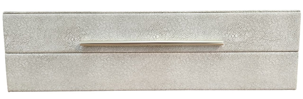 SNAKE SKIN DECOR BOX W/ GOLD DETAIL (LG)