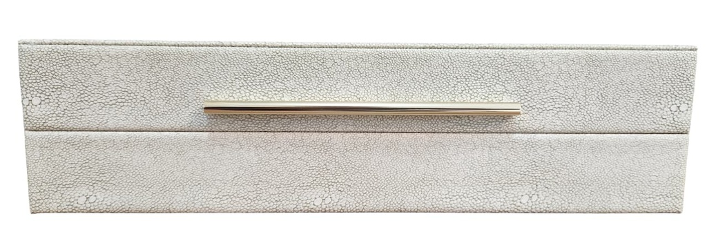 SNAKE SKIN DECOR BOX W/ GOLD DETAIL (SM) 