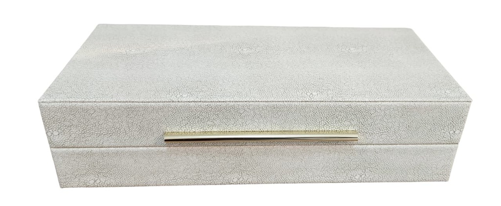 SNAKE SKIN DECOR BOX W/ GOLD DETAIL (SM) 