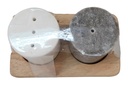 Natural Marble Salt & Pepper Set 