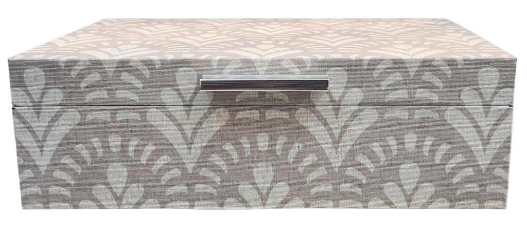 Grey and Beige Patterned Design Box-Lg