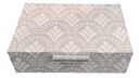 Grey and Beige Patterned Design Box-Lg