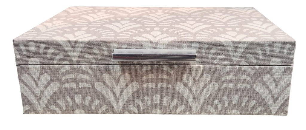Grey and Beige Patterned Design Box-Sm 