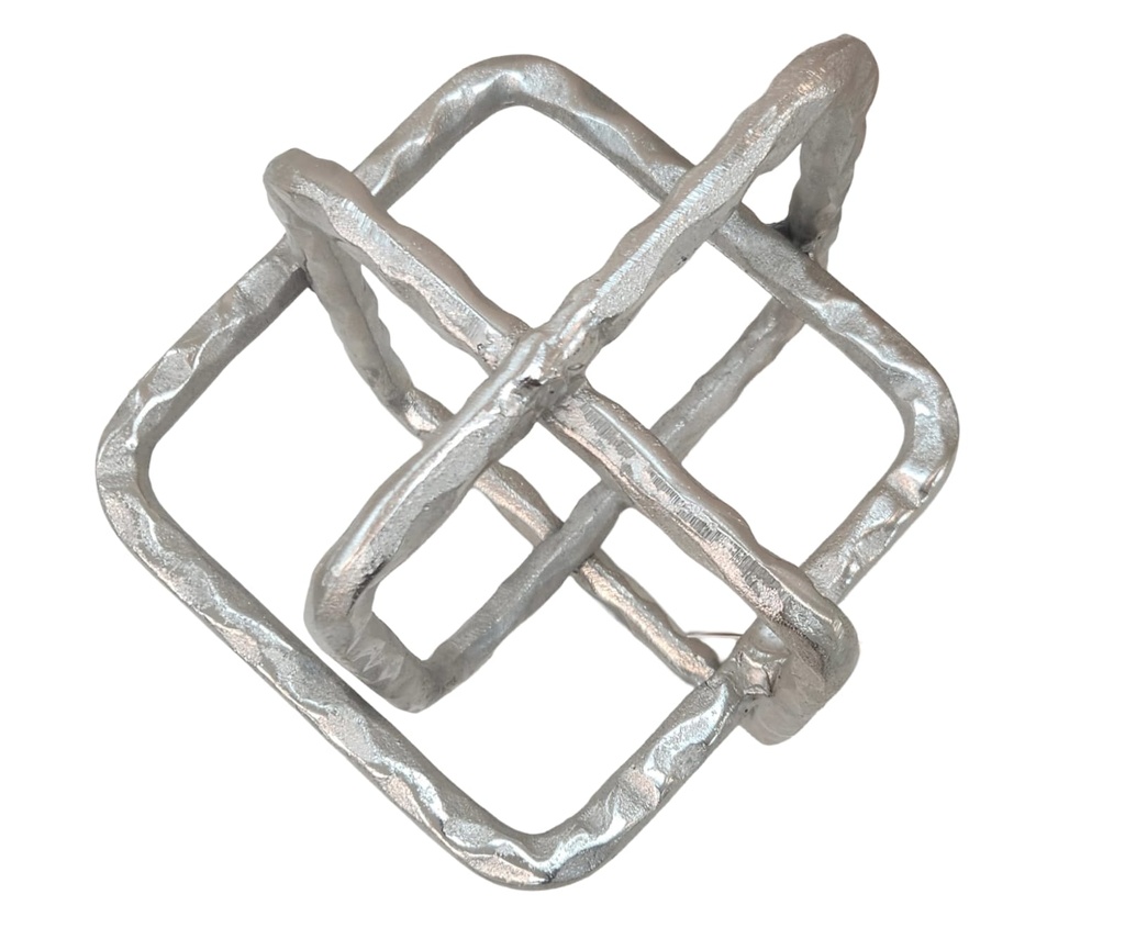Silver Metal Square Orb 