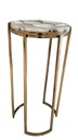 Agate Top with Gold Metal Base Side Table  