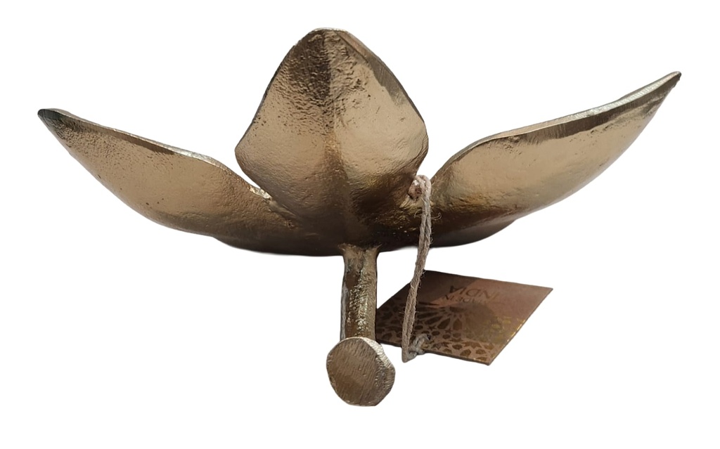 Gold Metal Orchid Sculpture 