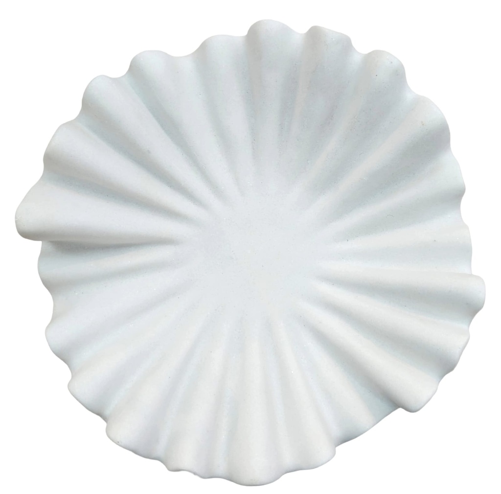 Large Ruffle Bowl -White  