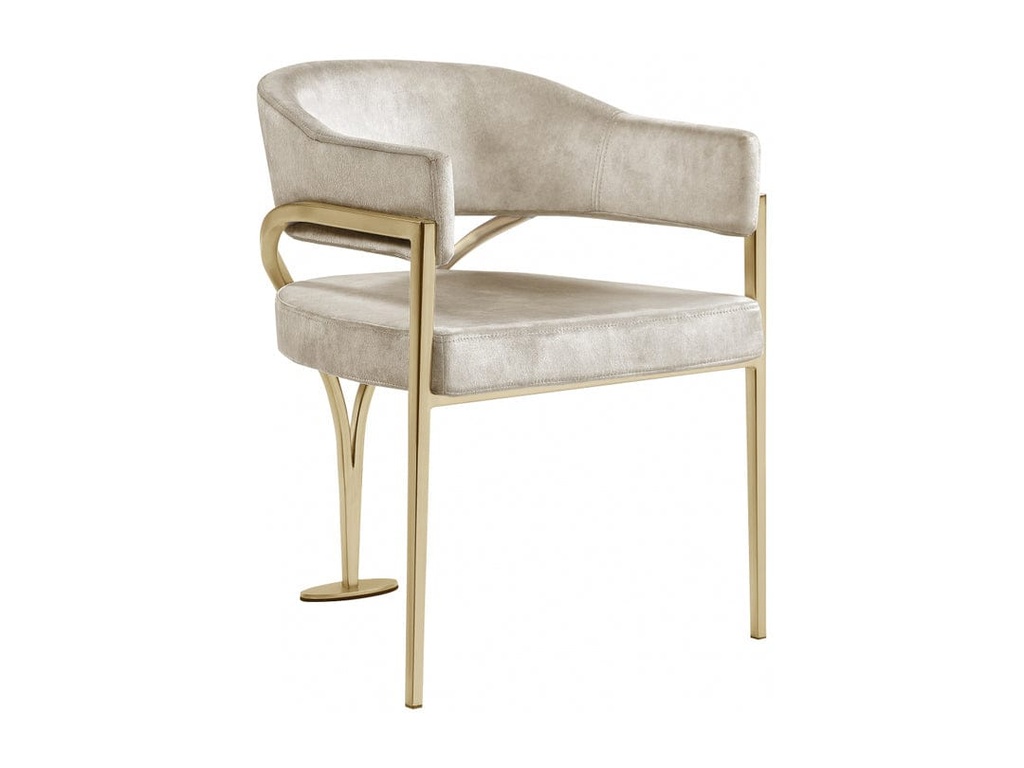 Gold Velvet Stone Dining Chair