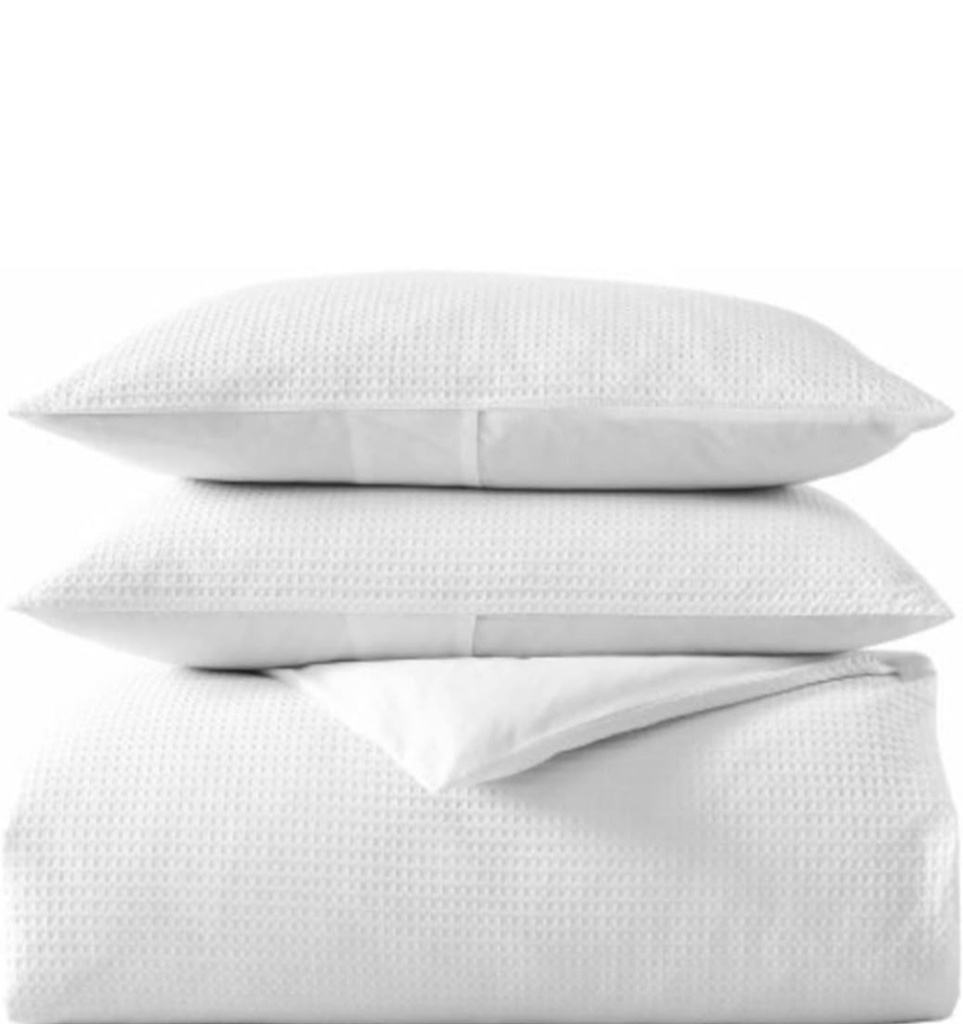 Vera Wang Textured Queen Comforter Set- Off White 