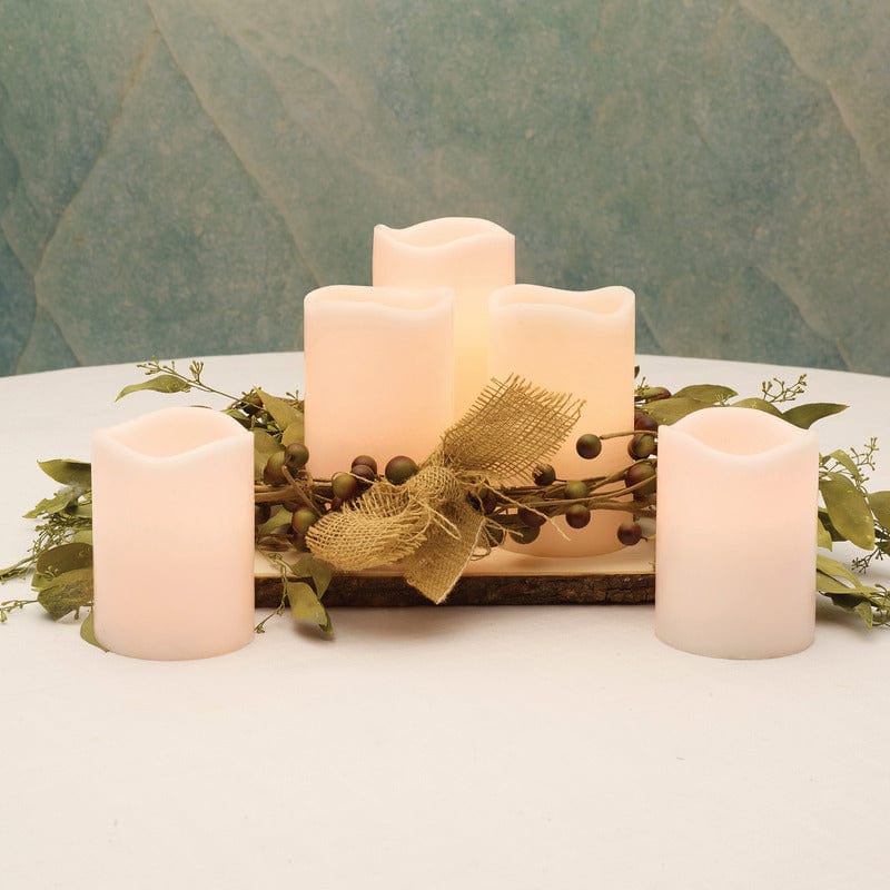 Mikasa Set of 5 LED Candles Real Wax with remote