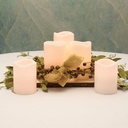 Mikasa Set of 5 LED Candles Real Wax with remote