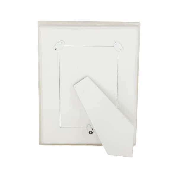  4X6" SELENITE PHOTO FRAME, WHITE 