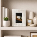  4X6" SELENITE PHOTO FRAME, WHITE 