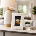  5X7" SELENITE PHOTO FRAME, WHITE