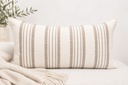 Cream and Brown Striped Lumbar  