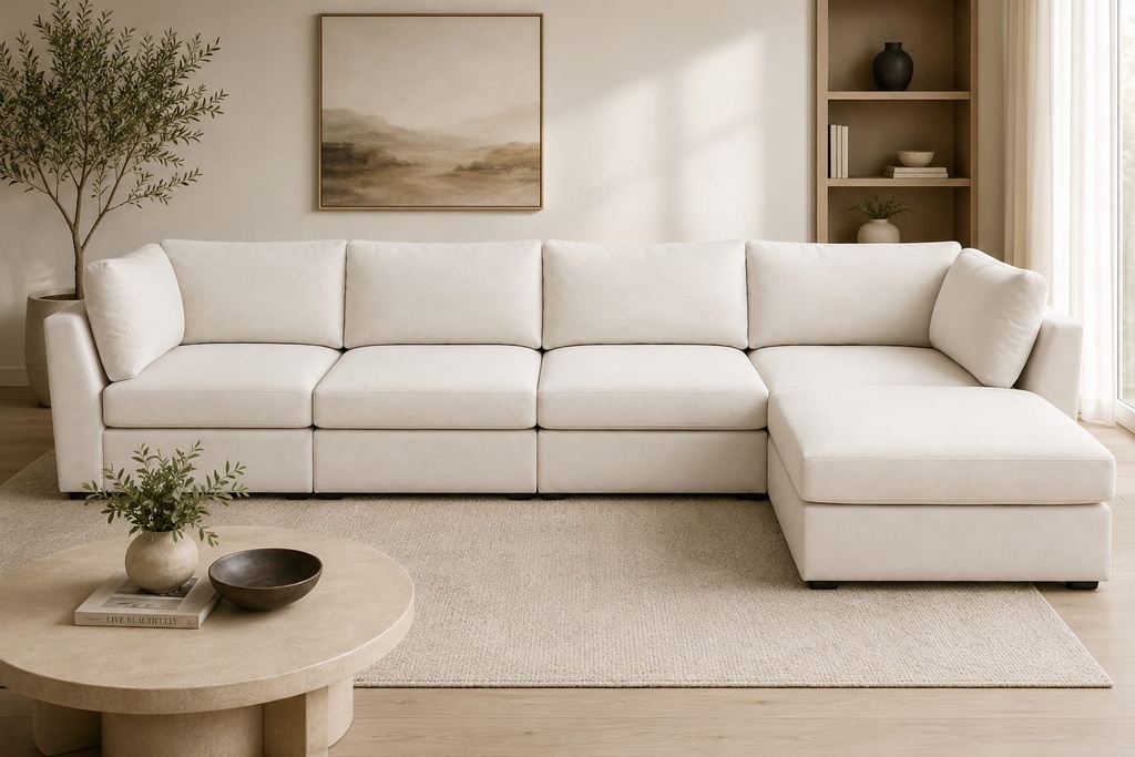 DL HARMONY 5PC SECTIONAL-TOUCH BEIGE