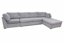 DL HARMONY 5PC SECTIONAL-TOUCH ALUMINUM