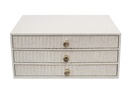 Beige 3 Tier Jewelry Box  