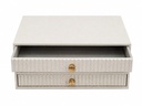 Beige 3 Tier Jewelry Box  