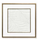 Gold Frame White Palm Leaf Wallart