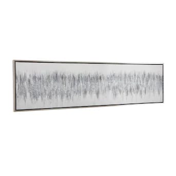 White & Silver Canvas Abstract Wall Art 