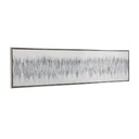 White & Silver Canvas Abstract Wall Art 