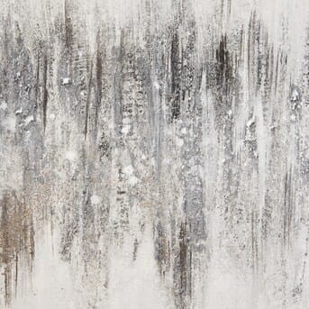 White & Silver Canvas Abstract Wall Art 