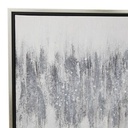 White & Silver Canvas Abstract Wall Art 