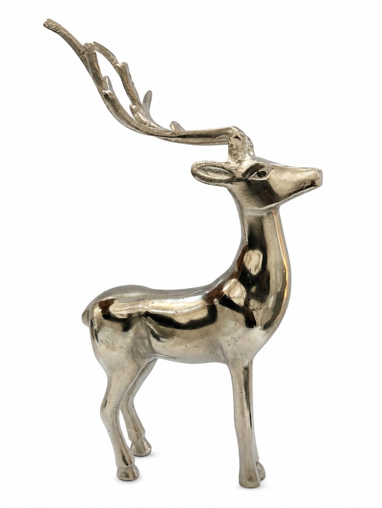 16.5" Chrome Standing Reindeer  