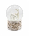 White Reindeers Snow Globe  