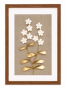 White and Crystal 3D Floral Wallart 