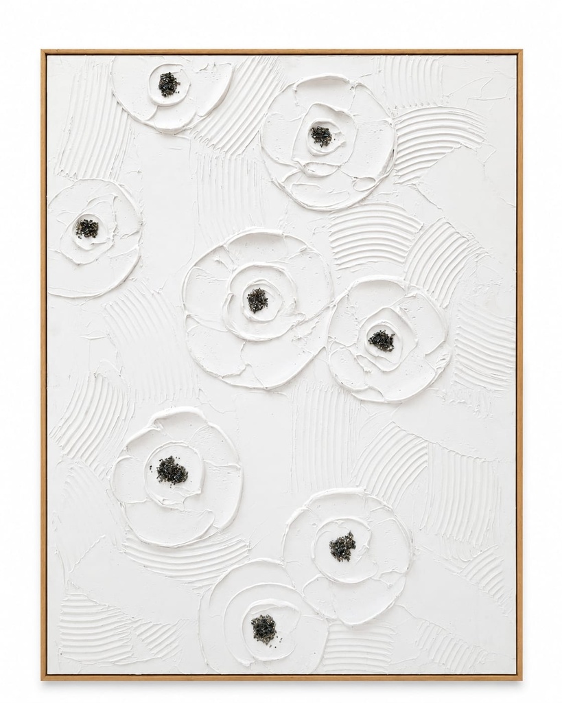 White Blooms Wallart  