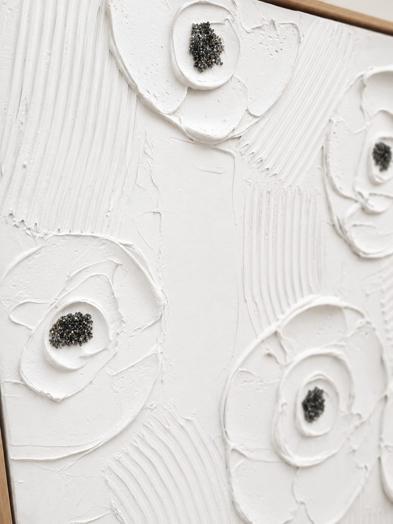 White Blooms Wallart  