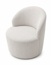 Rachel Zoe Barrel Swivel White & Brown Patterned Chair  