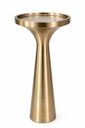 Solid Gold Metal Base Pedestal Side Table  