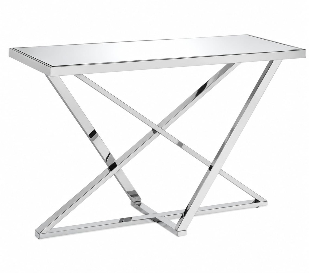47.25" Ashaz Glass Top Console Table