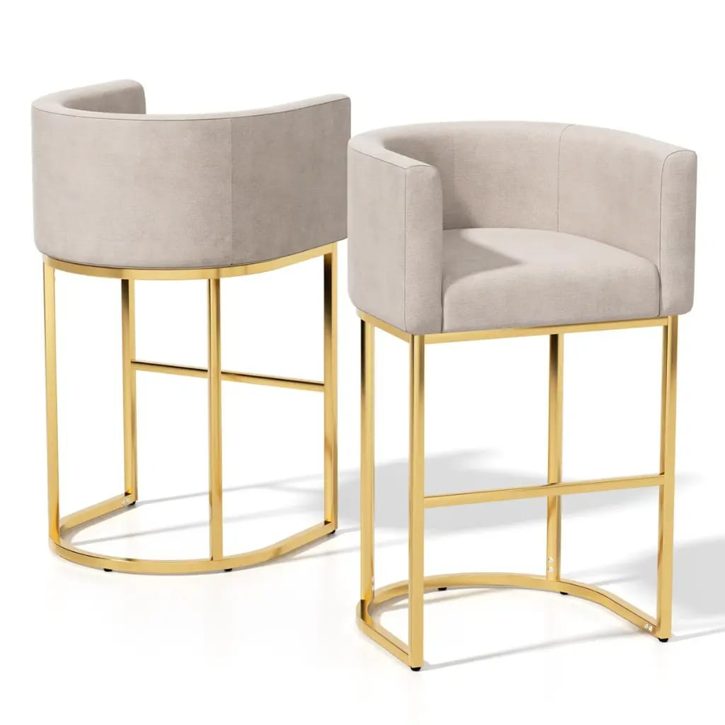 29" Modern Barrel Stools 
With Footrest 