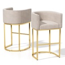 29" Modern Barrel Stools 
With Footrest 
