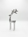 MEDIUM DECORATIVE REINDEER - POLISHED NICKEL 