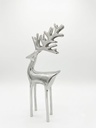 TALL DECORATIVE REINDEER - POLISHED NICKEL 