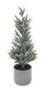 USB LED Lighted Christmas Tree In White Planter-Small