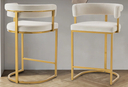 34.3" EVERLY BAR STOOL -WITH GOLD FOOTREST 