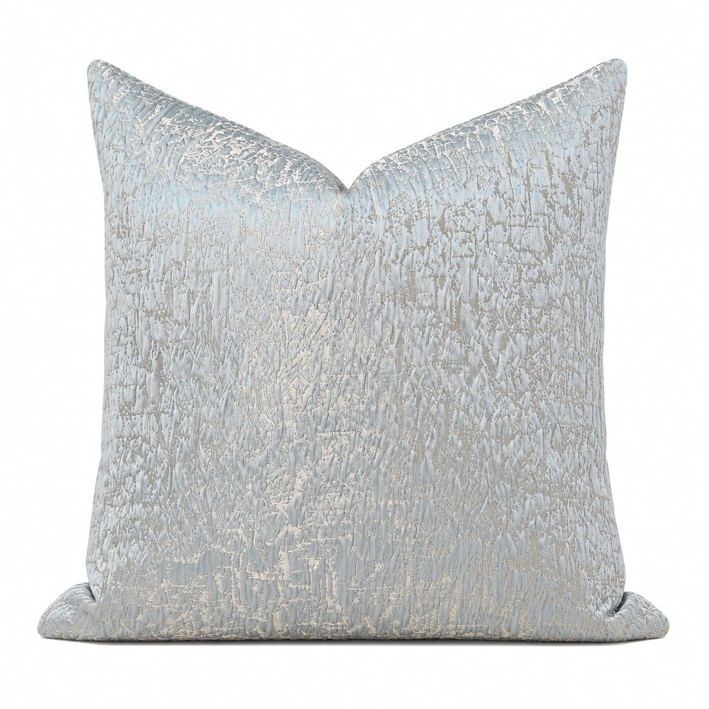 Blue and Gold Branched Lines Pillow