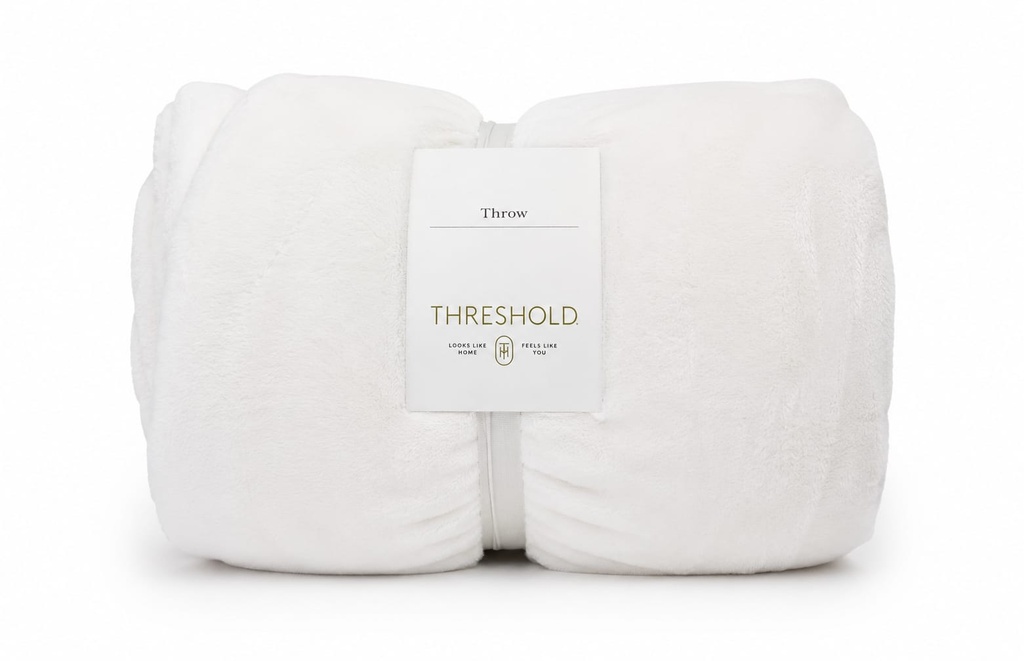 50 x 70 Plush Ivory Throw Blanket 