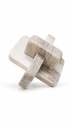 White & Tan Onyx Marble Knot 