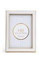 4" x 6" Hollis Bryn Gold & White Rectangular Picture Frame 