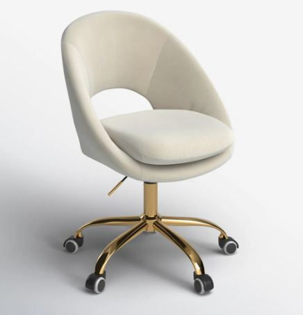 LIORA OFFICE CHAIR WITH GOLD LEGS 