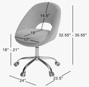 LIORA OFFICE CHAIR WITH GOLD LEGS 