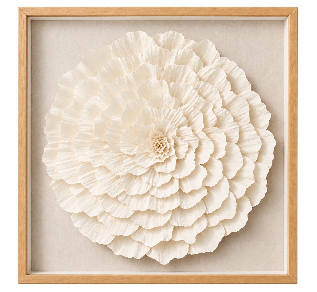 The Ivory Rosette Shadow Box 