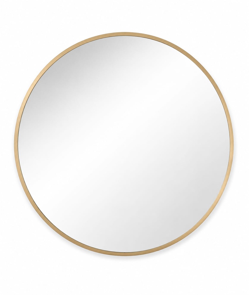 30 X 30 Gold Frame Round Mirror 